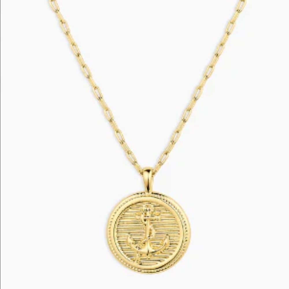 Gorjana Anchor Coin Necklace, NWT